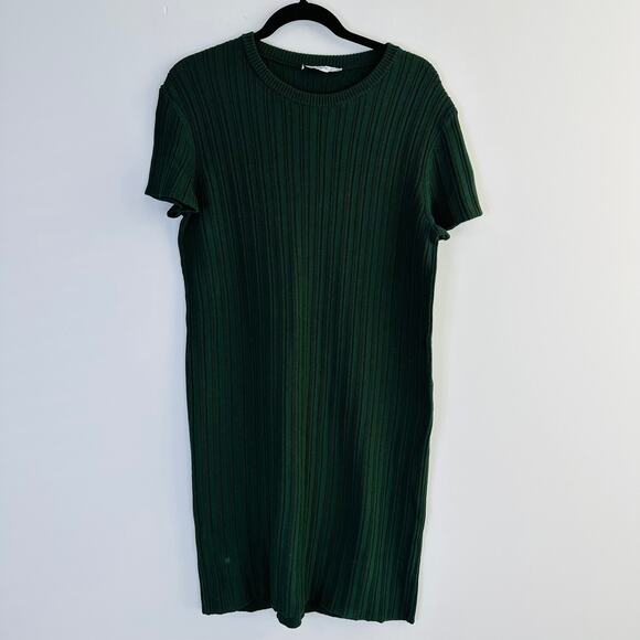 M.M. LaFleur The Hayden Cotton Rib Dress in Everglade Green Size Large Career - Picture 3 of 11